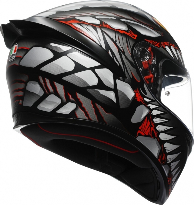 AGV K1S E2206 Lyzard Matt BlackGreyRed (3)
